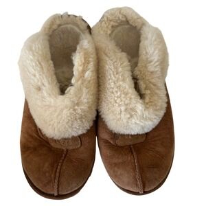 UGG Suede Shearling Slippers Chestnut Brown 5125 Womens 8